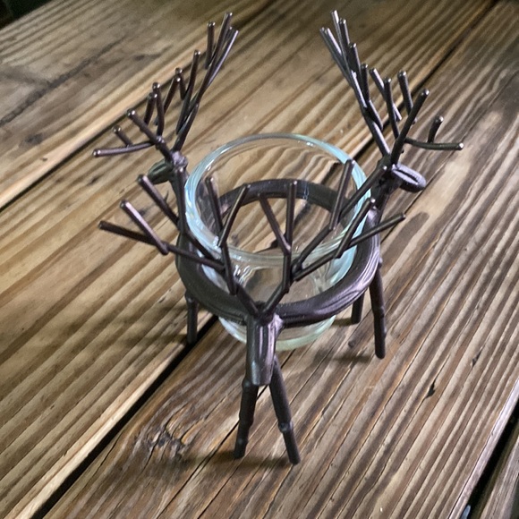 Yankee Candle Rustic Woodsy Triple Twiggy Deer Glass and Metal Votive Holders 🦌 - Picture 10 of 16